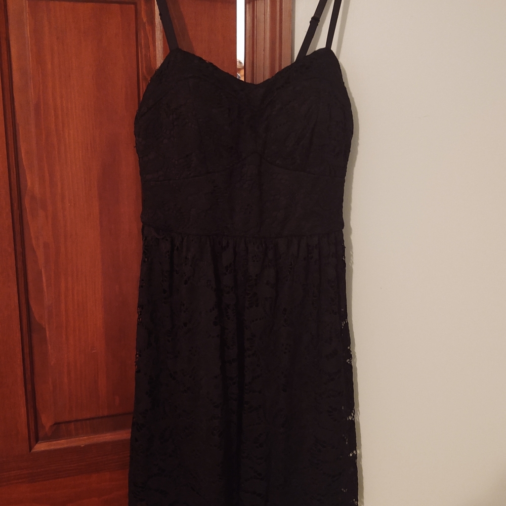 Lily rose black lace babydoll dress